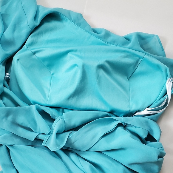 LEVKOFF Aqua Blue One Shoulder Floor-Length Bridesmaid/Prom Dress. Size … - Picture 8 of 14